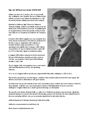 A preview of a PDF biography for Collett, Wilfred Ira
